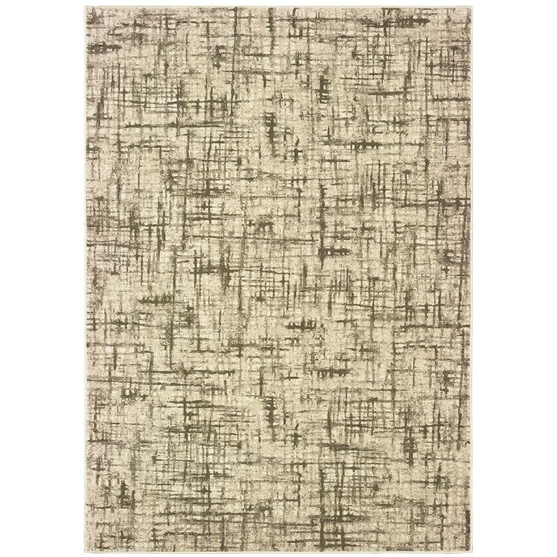 Richmond 802J3 Ivory/ Brown Indoor Area Rug - 9'10" x 12'10"
