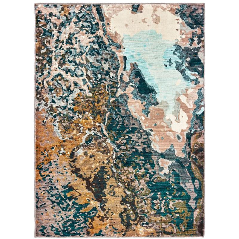 Sedona 9490B Blue/ Gold Indoor Area Rug - 9'10" x 12'10"