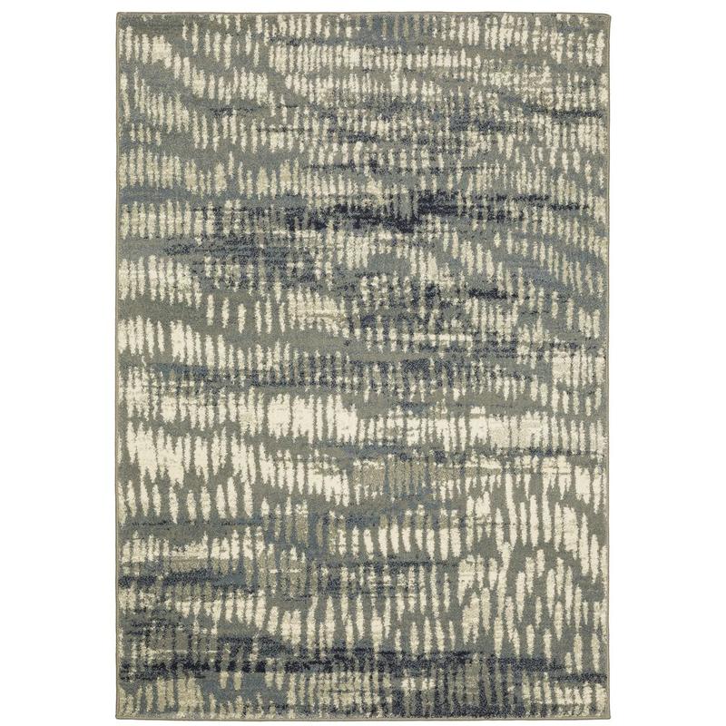 Seneca SE06A Grey/ Beige Indoor Area Rug - 9'10" x 12'10"