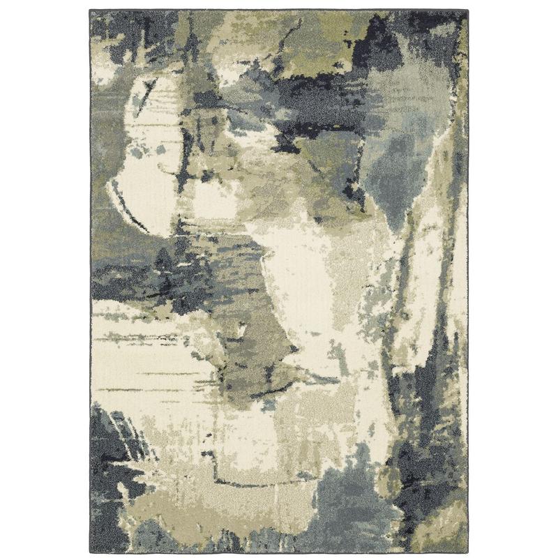 Seneca SE11A Blue/ Grey Indoor Area Rug - 9'10" x 12'10"