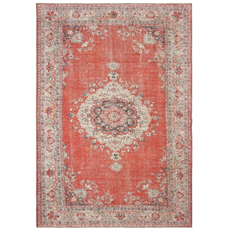 Sofia 85810 Red/ Grey Indoor Area Rug - 7'6" x 9'11"