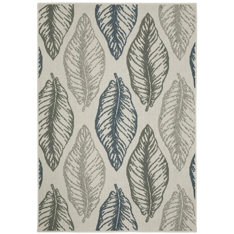 Torrey 5570Y Light Grey/ Grey Indoor/Outdoor Area Rug - 1'10" x 3'9"