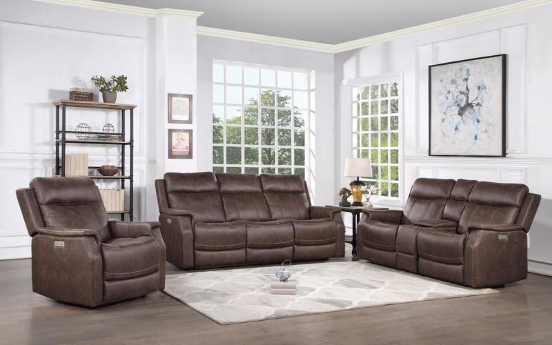 Valencia 3 Piece Dual Power Reclining Set - Walnut