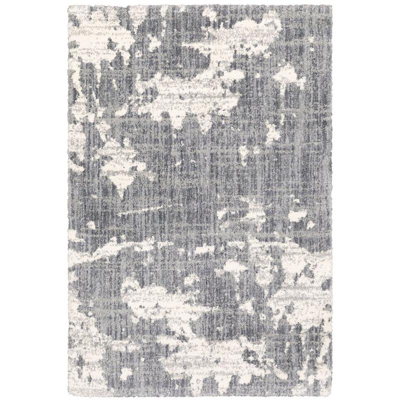 Aspen 003H9 Grey/ Ivory Indoor Area Rug - 9'10" x 12'10"