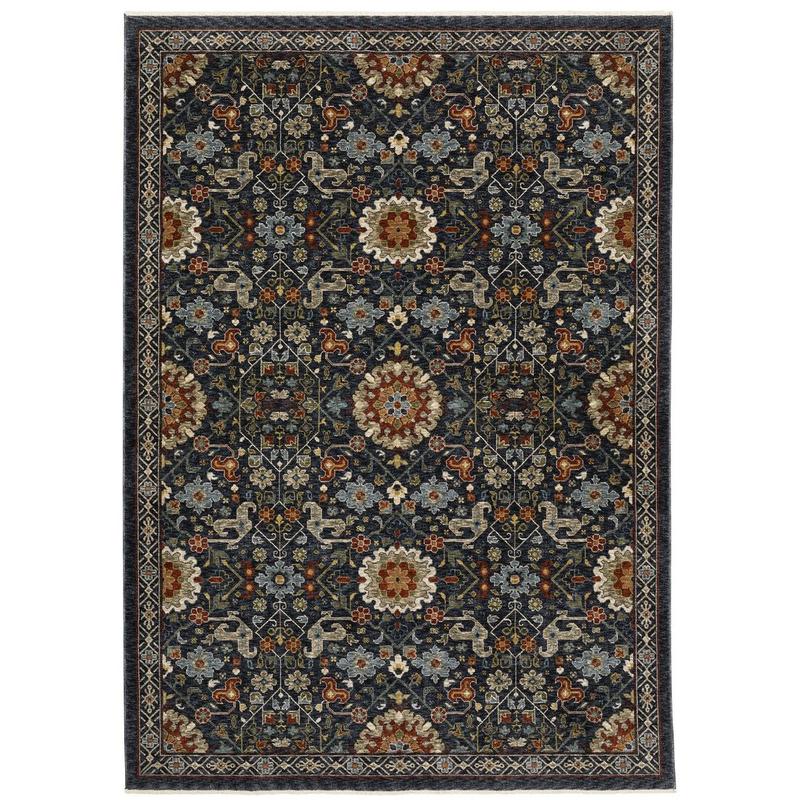 Aberdeen 006B1 Blue/ Multi Indoor Area Rug - 3'3" x 5'