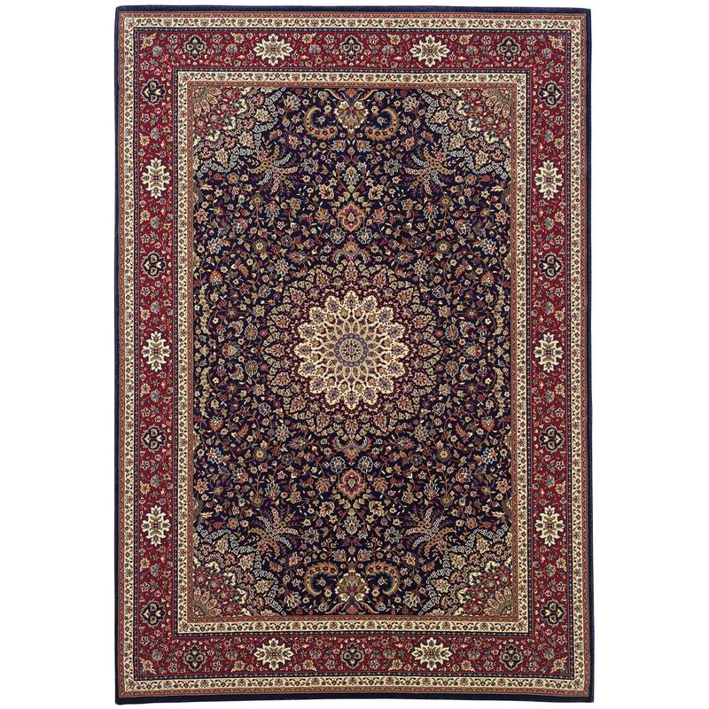 Ariana 095B3 Blue/ Red Indoor Area Rug - 2' x 3'