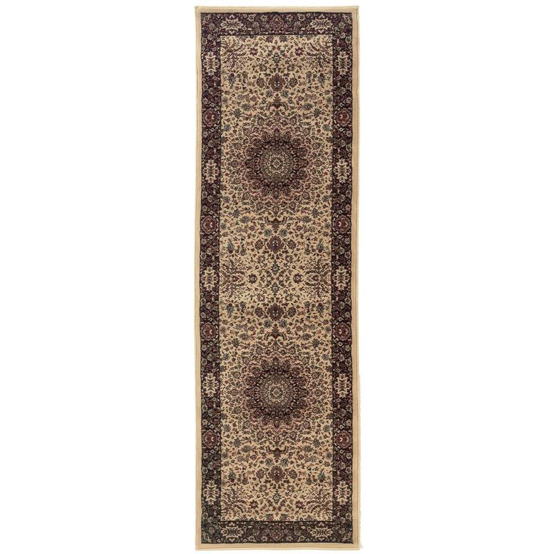 Ariana 095I8 Ivory/ Black Indoor Area Rug - 2'7" x 9'4"