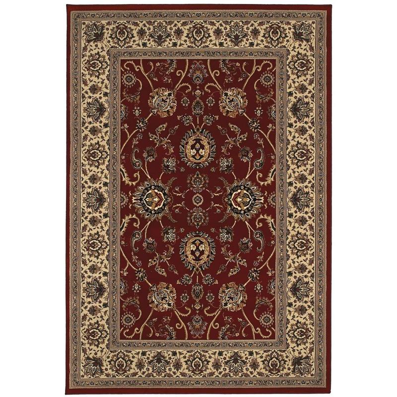 Ariana 130/8 Red/ Ivory Indoor Area Rug - 5'3" x 7'9"
