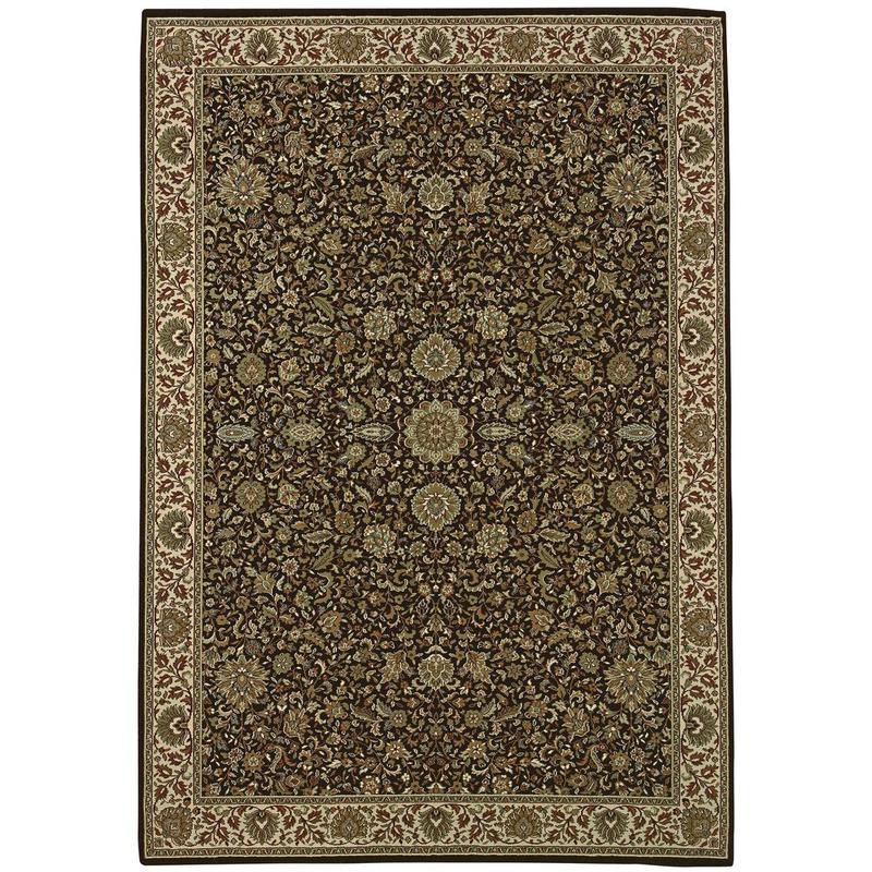 Ariana 172D2 Brown/ Ivory Indoor Area Rug - 4' x 6'