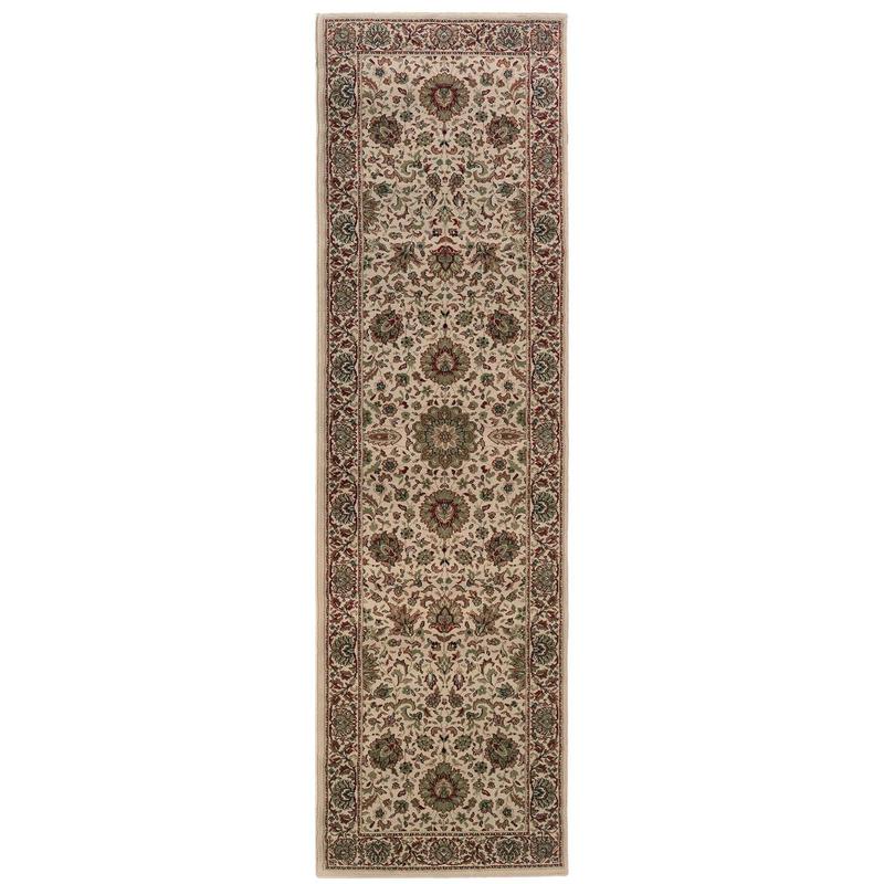 Ariana 172W3 Ivory/ Green Indoor Area Rug - 2'3" x 7'9"