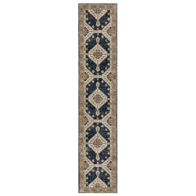 Andorra 2281E Blue/ Orange Indoor Area Rug