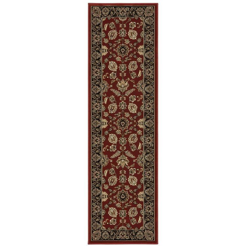 Ariana 271C3 Red/ Black Indoor Area Rug - 2'3" x 7'9"