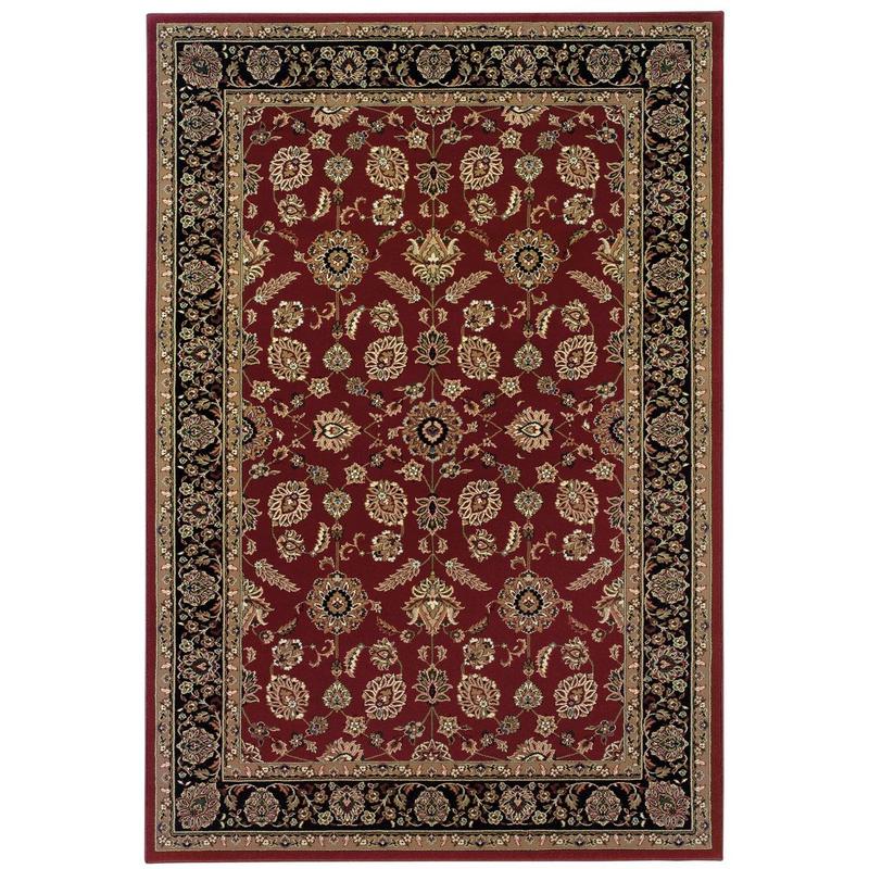 Ariana 271C3 Red/ Black Indoor Area Rug - 5'3" x 7'9"