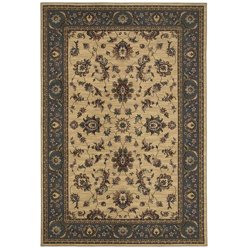 Ariana 311Z3 Ivory/ Blue Indoor Area Rug - 4' x 6'