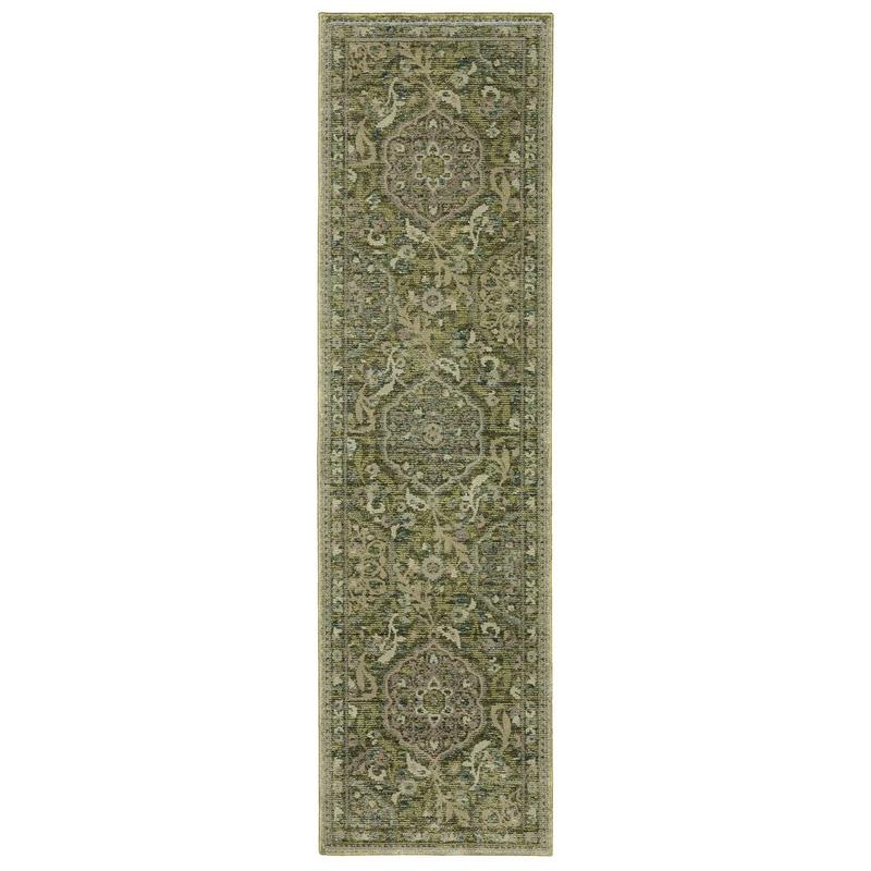 Andorra 3709C Green/ Gold Indoor Area Rug