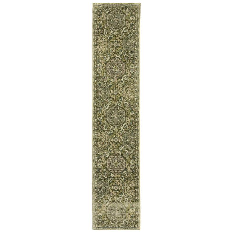 Andorra 3709C Green/ Gold Indoor Area Rug
