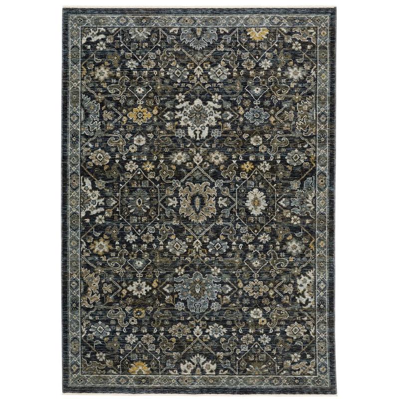 Aberdeen 533K1 Blue/ Light Blue Indoor Area Rug - 5'3" x 7'6"