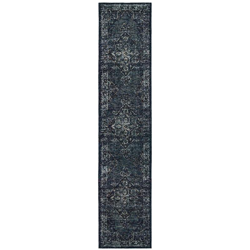 Andorra 7135F Blue/ Light Blue Indoor Area Rug