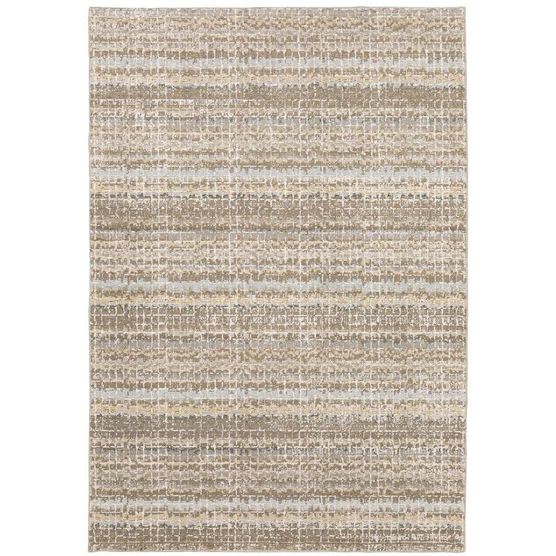 Atlas 747E0 Ivory/ Grey Indoor Area Rug - 3'3" x 5'2"