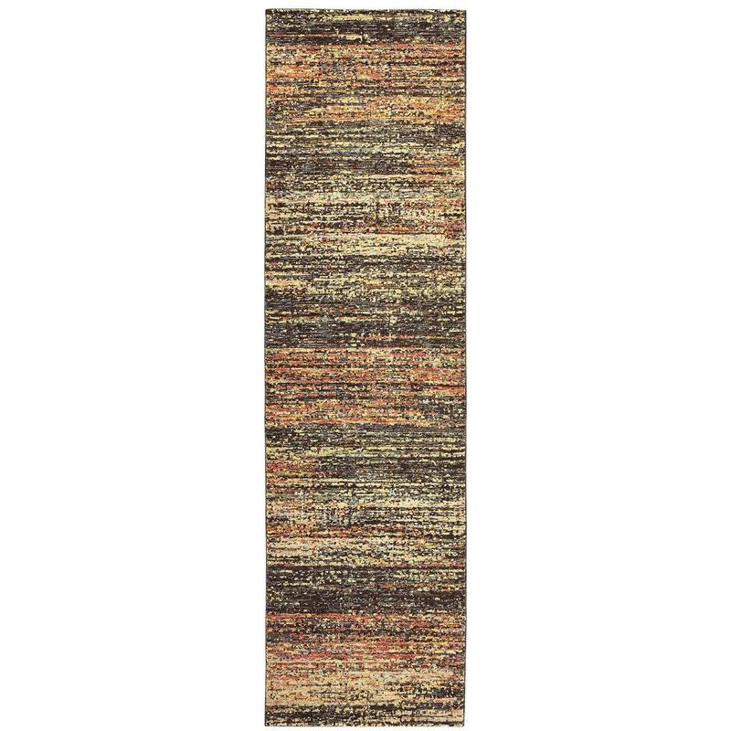 Atlas 8037C Gold/ Charcoal Indoor Area Rug