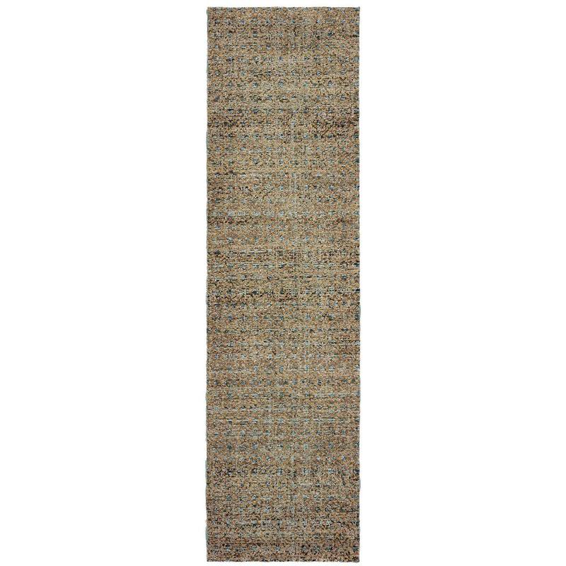 Atlas 8048B Blue/ Gold Indoor Area Rug