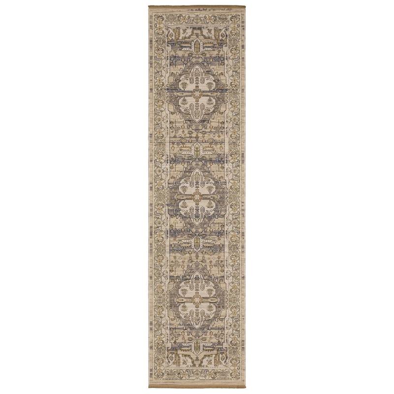 Acacia ACA07 Beige/ Grey Indoor Area Rug