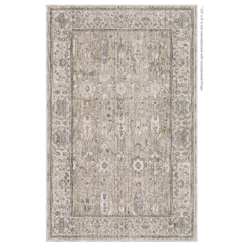 Avalon AVA03 Beige/ Grey Indoor Area Rug - 3'2" x 5'