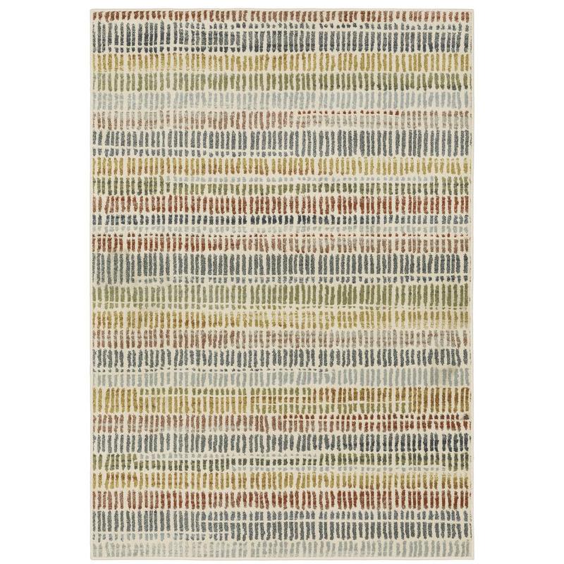 Branson BR06A Ivory/ Multi Indoor Area Rug - 3'3" x 5'