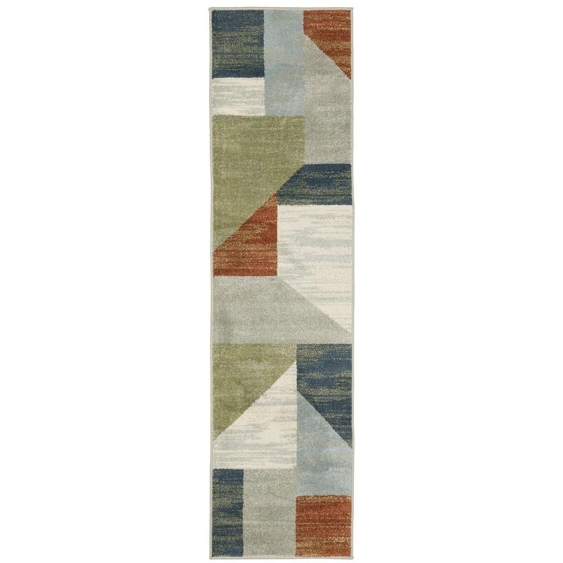 Branson BR11A Grey/ Multi Indoor Area Rug