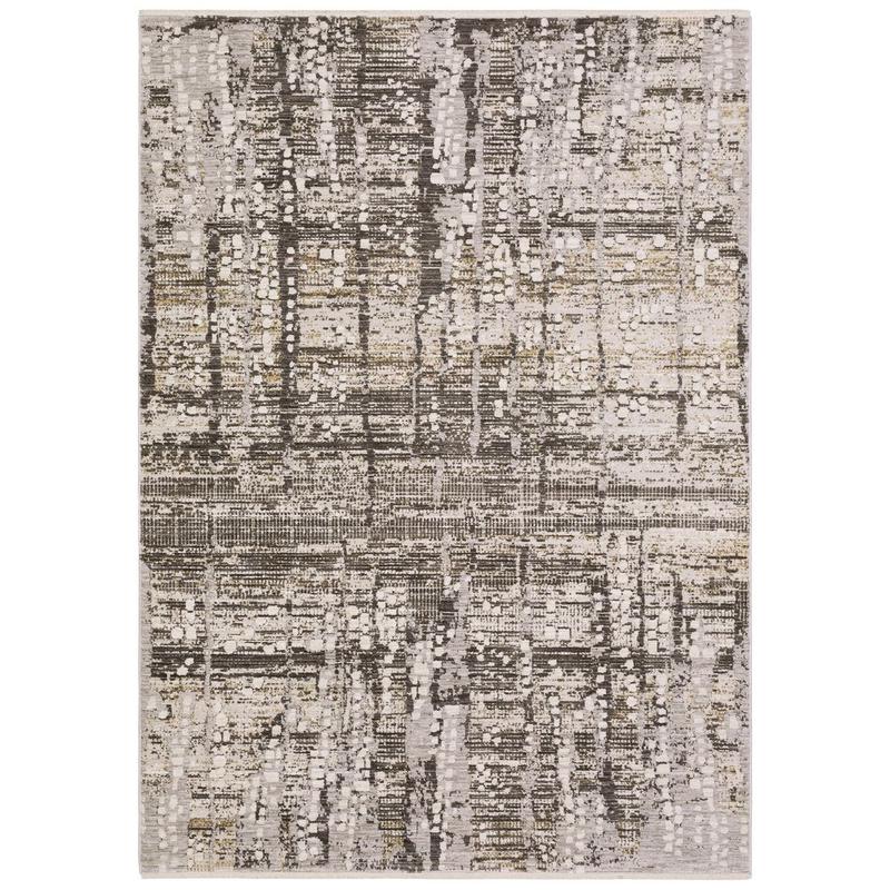 Branigan BRG01 Ivory / Brown Indoor Indoor - 6'7" x 9'6"