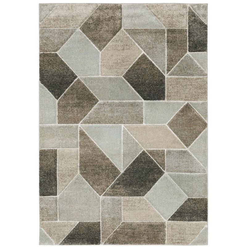 Cambria 004L2 Grey/ Brown Indoor Area Rug - 9'10" x 12'10"