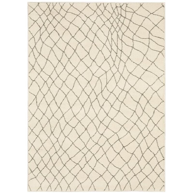 Carson 0738B Ivory/ Grey Indoor Area Rug - 9'10" x 12'10"