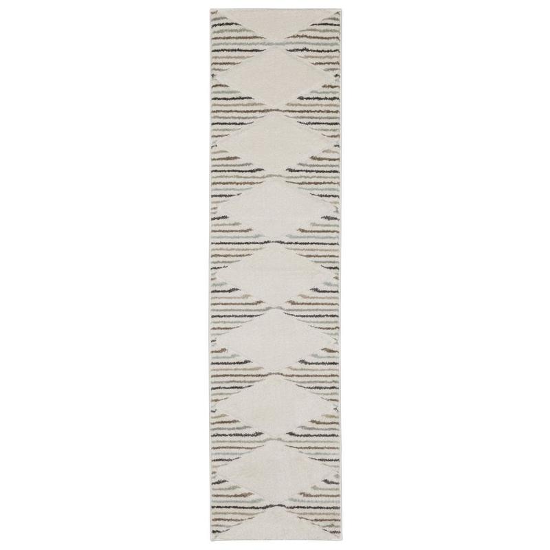 Cambria 4927C Beige/ Multi Indoor Area Rug - 1'10" x 7'6"