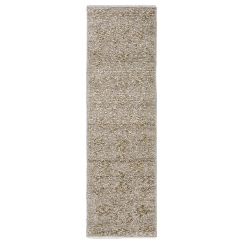 Capella CAP09 Grey/ Beige Indoor Area Rug - 2'3" x 7'6"