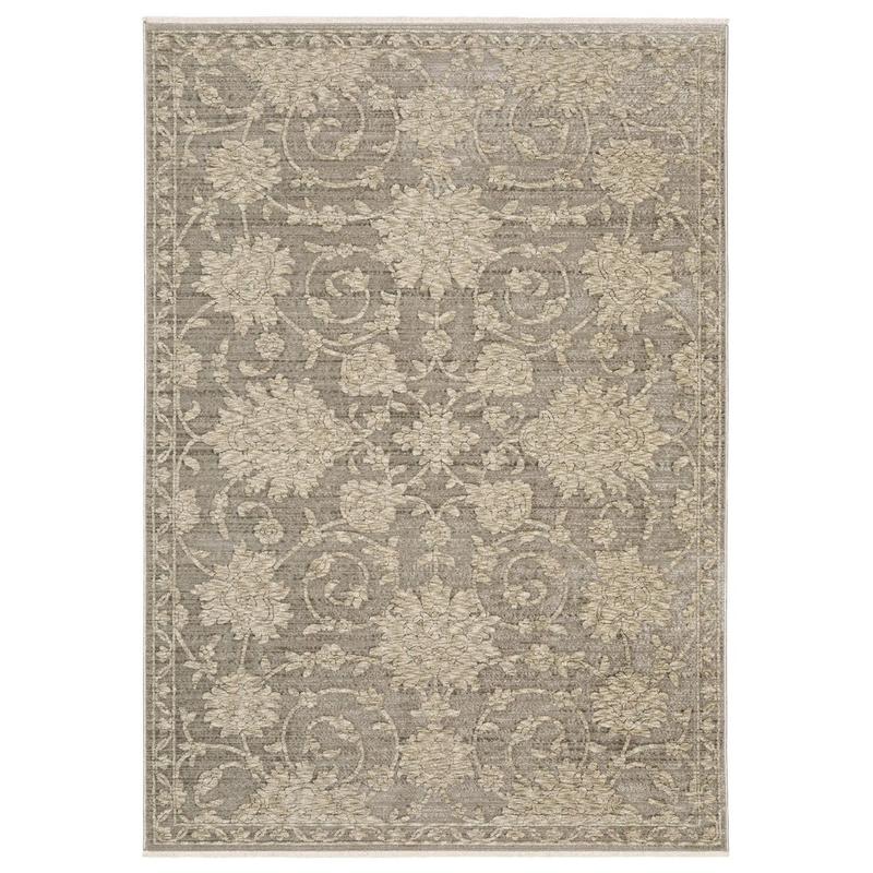 Capella CAP09 Grey/ Beige Indoor Area Rug - 3'3" x 5'