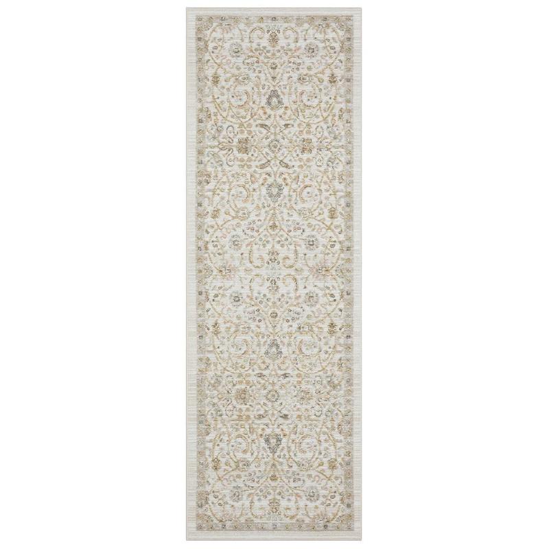 Cavett CAV05 Ivory/ Gold Indoor Area Rug - 2'7" x 7'9"