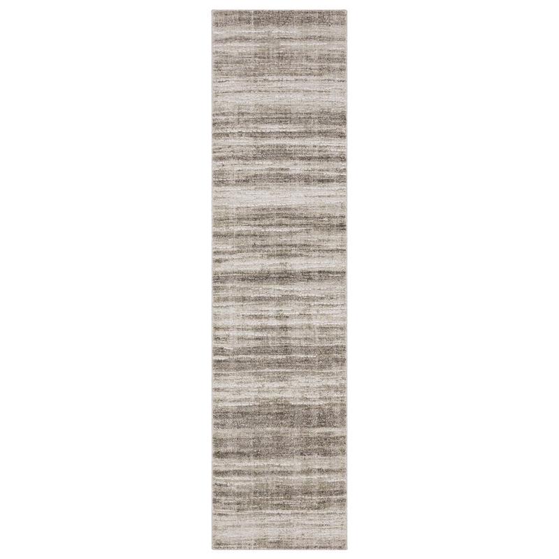 Clarke CLA01 Beige/ Brown Indoor Area Rug - 2'6" x 10'