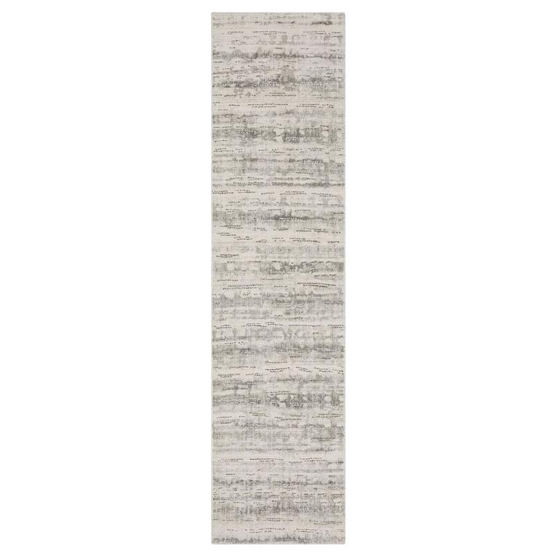 Clarke CLA02 Beige/ Green Indoor Area Rug - 2'6" x 10'