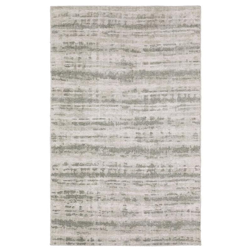 Clarke CLA02 Beige/ Green Indoor Area Rug - 6' x 9'