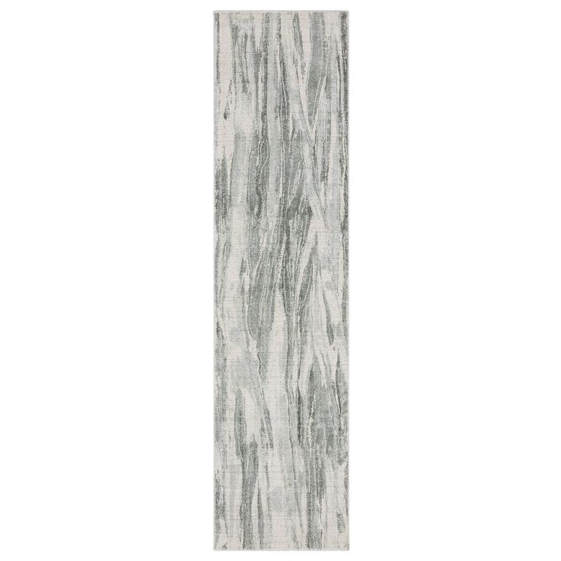 Clarke CLA03 Green/ Ivory Indoor Area Rug - 2'6" x 10'