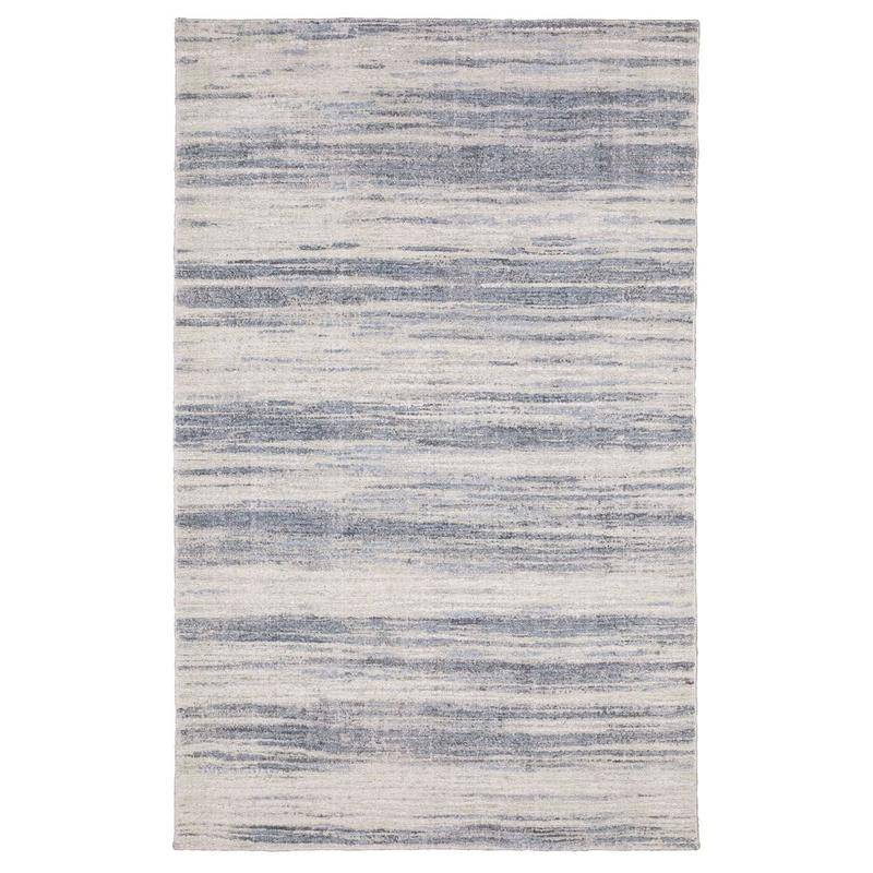 Clarke CLA04 Ivory/ Blue Indoor Area Rug - 8' x 10'