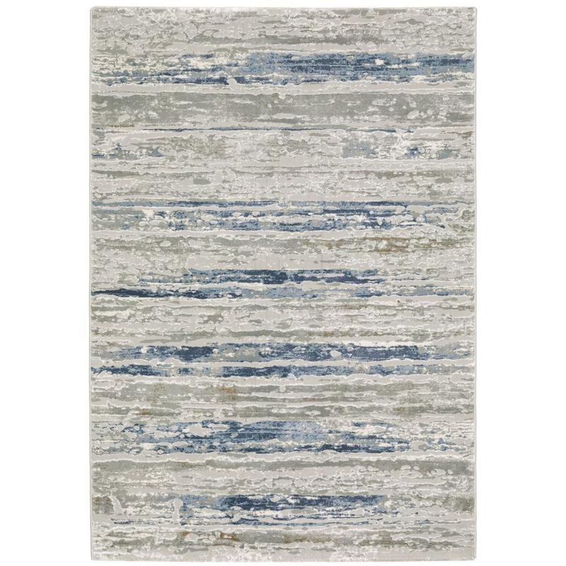 Easton 012E3 Grey/ Blue Indoor Area Rug - 7'10" x 10'10"