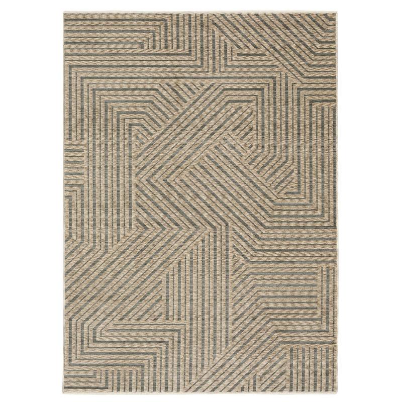 Echo ECH01 Beige/ Grey Indoor Area Rug - 3'3" x 5'