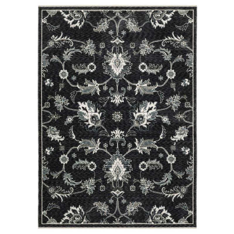Echo ECH05 Blue/ Ivory Indoor Area Rug - 3'3" x 5'