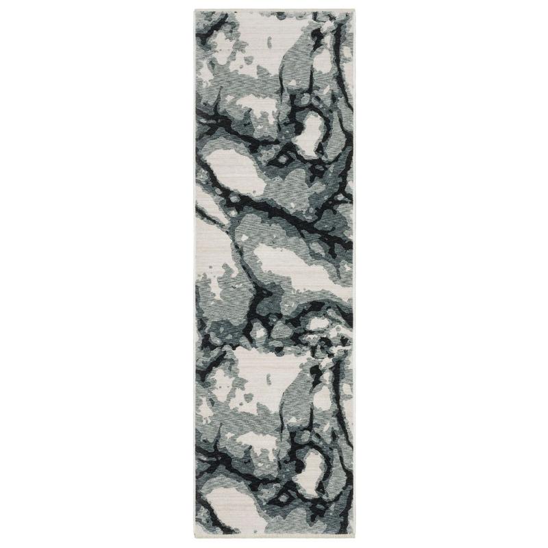 Echo ECH08 Blue/ Ivory Indoor Area Rug