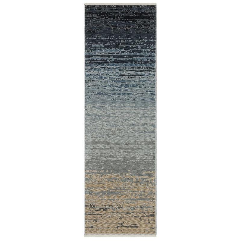 Echo ECH09 Blue/ Beige Indoor Area Rug