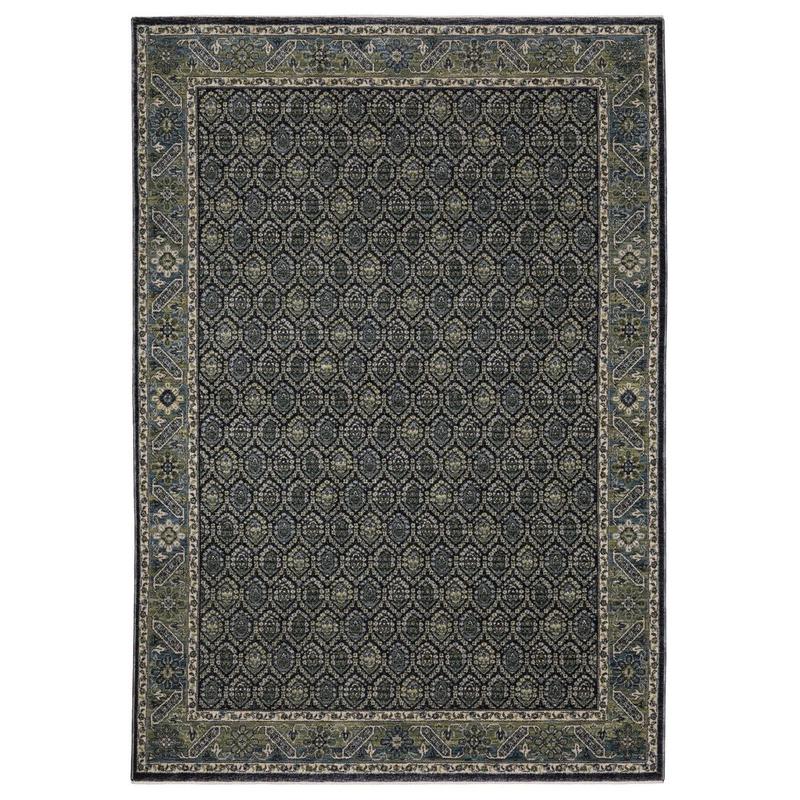 Eliana ELI01 Blue/ Green Indoor Area Rug - 3'3" x 5'