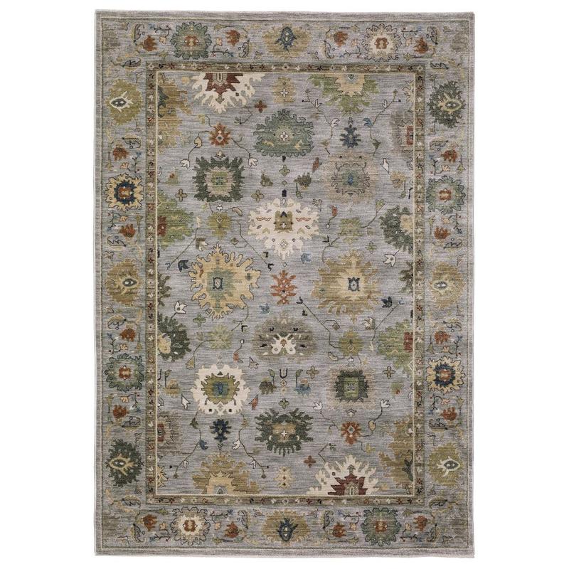 Eliana ELI03 Blue/ Multi Indoor Area Rug - 3'3" x 5'