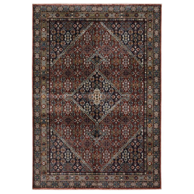 Eliana ELI06 Red/ Multi Indoor Area Rug - 3'3" x 5'