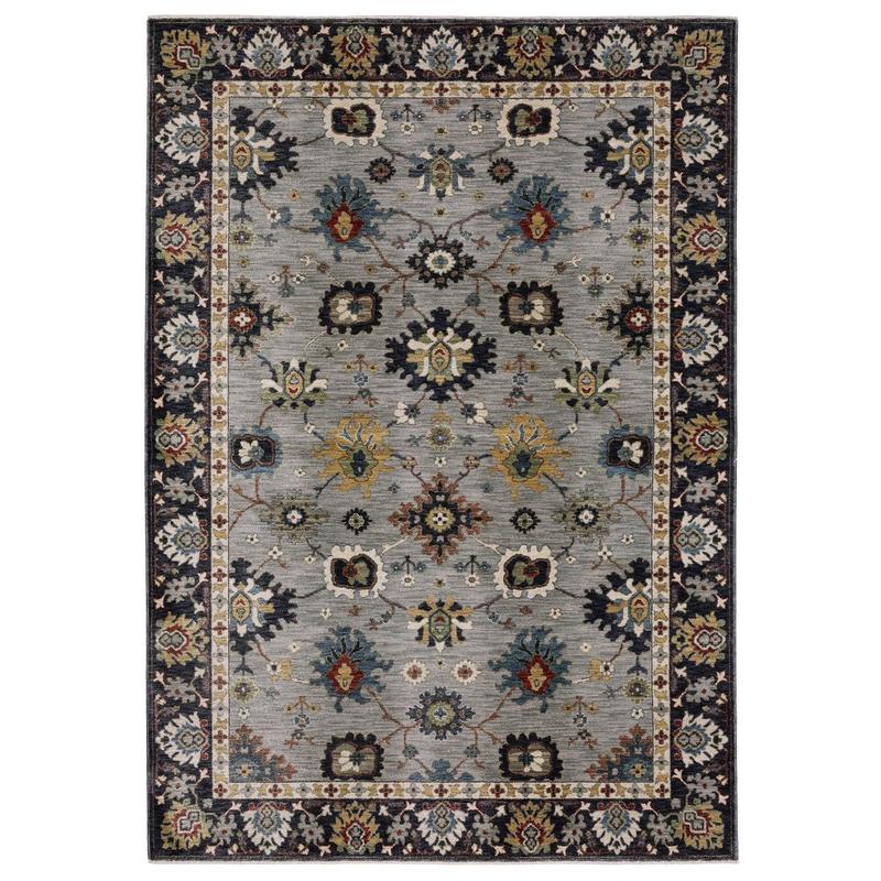 Eliana ELI08 Blue/ Multi Indoor Area Rug - 3'3" x 5'